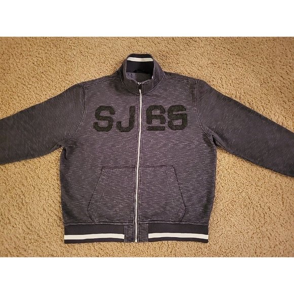 Sean John Men's Zip Up Long Sleeve Jacket Size XXL/2XL Grey White - Picture 2 of 14